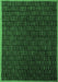 Abstract Emerald Green Modern Rug, abs5551emgrn