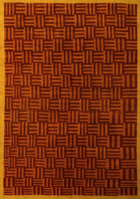 Abstract Yellow Modern Rug, abs5551yw