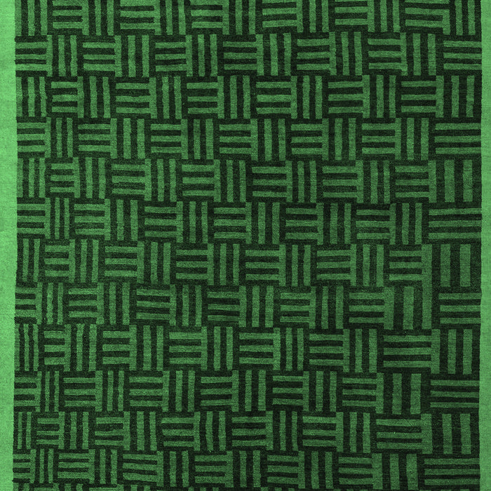 Machine Washable Abstract Emerald Green Modern Area Rugs, wshabs5551emgrn