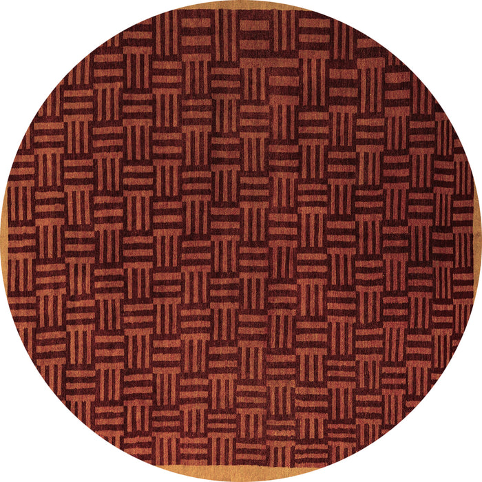 Round Abstract Brown Modern Rug, abs5551brn