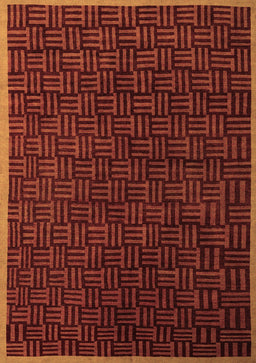 Abstract Brown Modern Rug, abs5551brn
