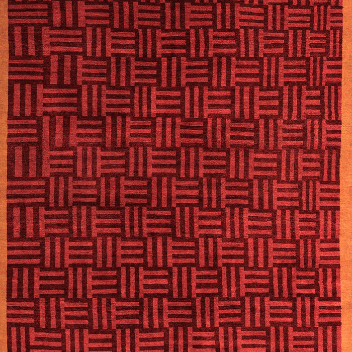 Machine Washable Abstract Orange Modern Area Rugs, wshabs5551org