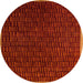 Round Abstract Cranberry Red Modern Rug, abs5551