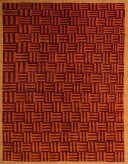Abstract Cranberry Red Modern Rug, abs5551