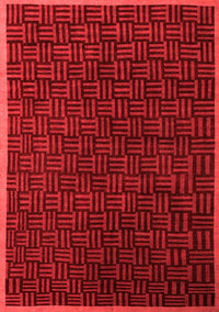 Abstract Red Modern Rug, abs5551red