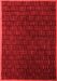 Abstract Red Modern Area Rugs