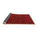 Sideview of Abstract Orange Modern Rug, abs5551org