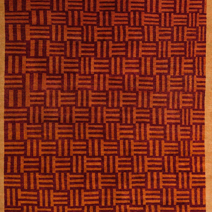 Machine Washable Abstract Cranberry Red Rug, wshabs5551