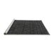 Sideview of Machine Washable Abstract Gray Modern Rug, wshabs5551gry