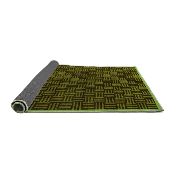 Sideview of Abstract Green Modern Rug, abs5551grn