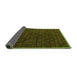 Sideview of Abstract Green Modern Rug, abs5551grn