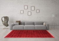 Machine Washable Abstract Red Modern Rug, wshabs5551red