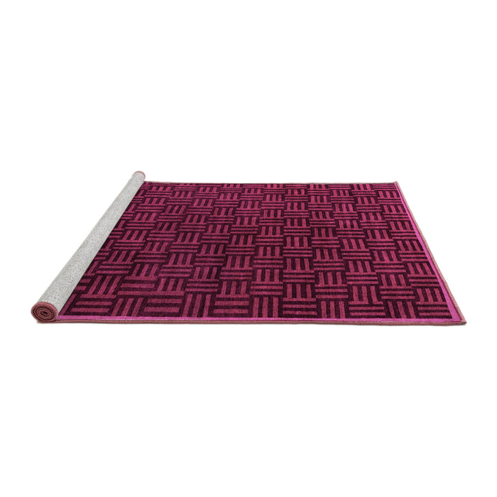 Sideview of Machine Washable Abstract Purple Modern Area Rugs, wshabs5551pur