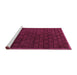 Sideview of Machine Washable Abstract Purple Modern Area Rugs, wshabs5551pur