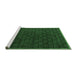 Sideview of Machine Washable Abstract Emerald Green Modern Area Rugs, wshabs5551emgrn