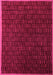 Machine Washable Abstract Pink Modern Rug, wshabs5551pnk