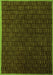 Machine Washable Abstract Green Modern Area Rugs, wshabs5551grn