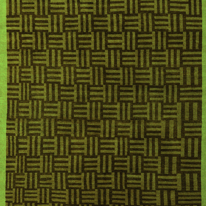 Machine Washable Abstract Green Modern Area Rugs, wshabs5551grn