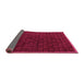 Sideview of Abstract Pink Modern Rug, abs5551pnk