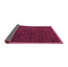 Sideview of Abstract Purple Modern Rug, abs5551pur