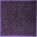 Square Abstract Blue Modern Rug, abs5551blu