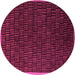 Round Machine Washable Abstract Purple Modern Area Rugs, wshabs5551pur