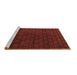 Sideview of Machine Washable Abstract Brown Modern Rug, wshabs5551brn