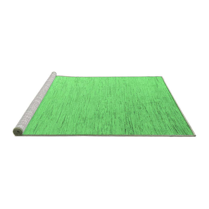 Sideview of Machine Washable Solid Emerald Green Modern Area Rugs, wshabs5552emgrn