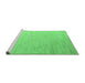 Sideview of Machine Washable Solid Emerald Green Modern Area Rugs, wshabs5552emgrn