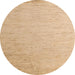 Round Abstract Yellow Solid Rug, abs5552