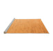 Sideview of Machine Washable Solid Orange Modern Area Rugs, wshabs5552org