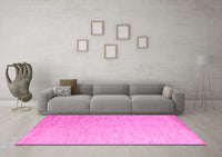 Machine Washable Solid Pink Modern Rug, wshabs5552pnk