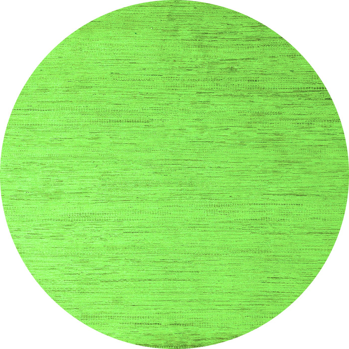 Round Solid Green Modern Rug, abs5552grn