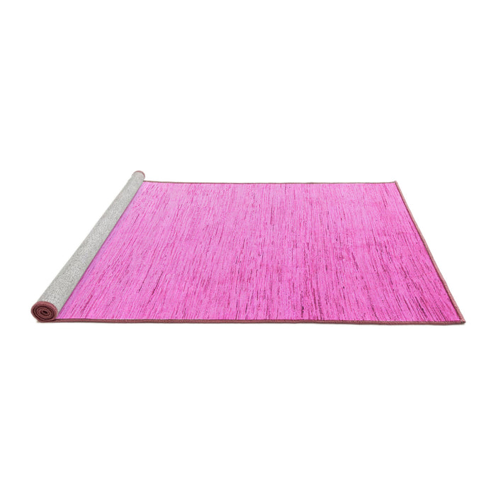 Sideview of Machine Washable Solid Pink Modern Rug, wshabs5552pnk