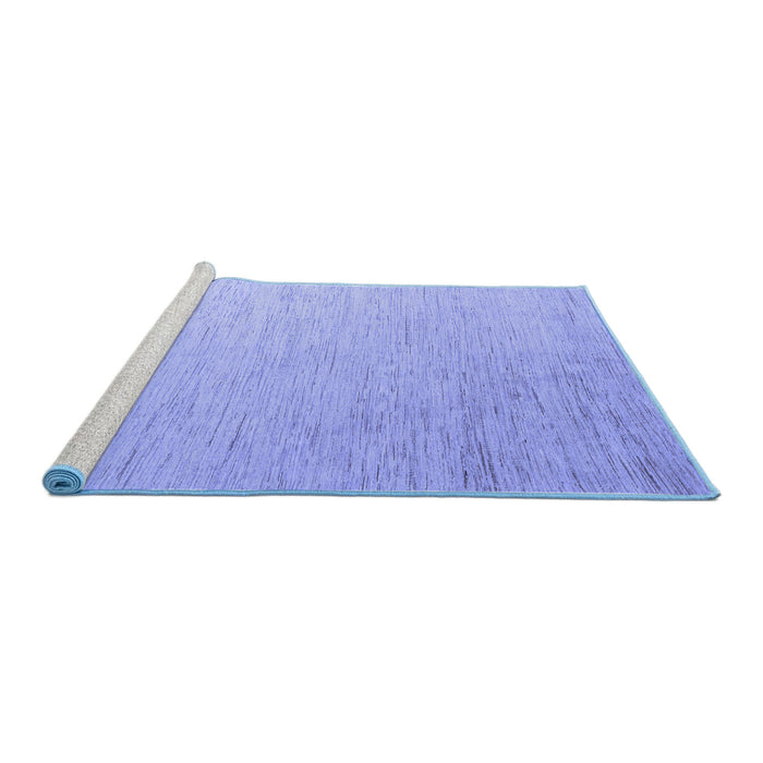 Sideview of Machine Washable Solid Blue Modern Rug, wshabs5552blu