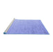 Sideview of Machine Washable Solid Blue Modern Rug, wshabs5552blu