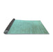 Sideview of Solid Light Blue Modern Rug, abs5552lblu