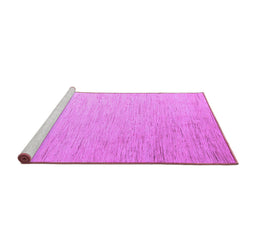 Sideview of Machine Washable Solid Purple Modern Area Rugs, wshabs5552pur
