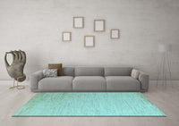 Machine Washable Solid Light Blue Modern Rug, wshabs5552lblu