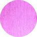 Round Solid Purple Modern Rug, abs5552pur