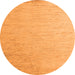 Round Solid Orange Modern Rug, abs5552org