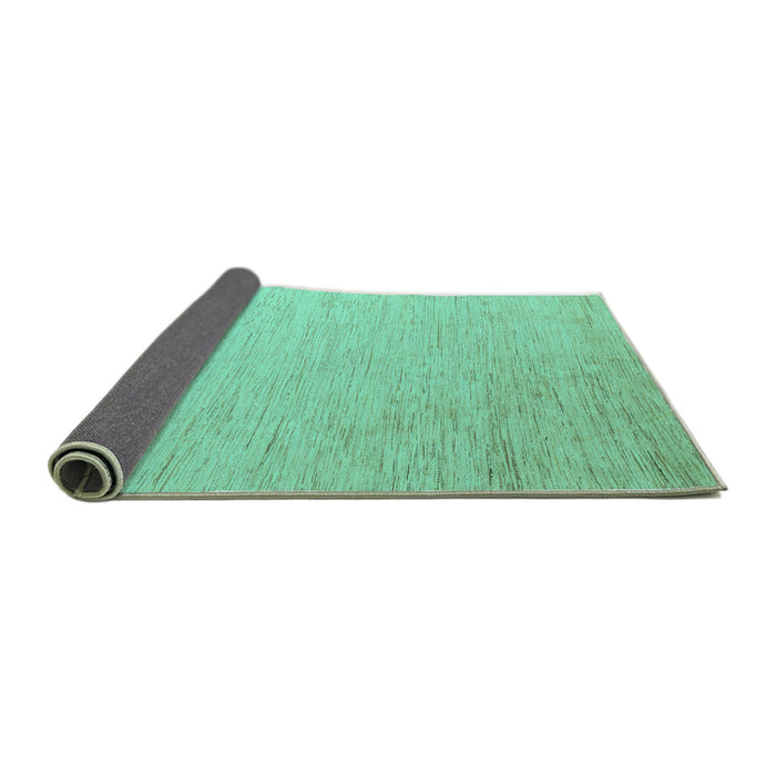 Sideview of Solid Turquoise Modern Rug, abs5552turq