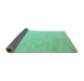 Sideview of Solid Turquoise Modern Rug, abs5552turq