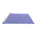 Sideview of Machine Washable Solid Blue Modern Rug, wshabs5553blu