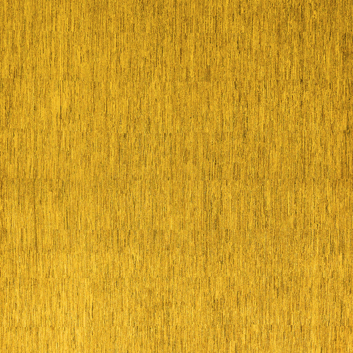 Square Machine Washable Solid Yellow Modern Rug, wshabs5553yw