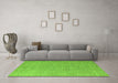 Machine Washable Solid Green Modern Area Rugs in a Living Room,, wshabs5553grn
