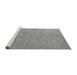 Sideview of Machine Washable Solid Gray Modern Rug, wshabs5553gry