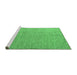 Sideview of Machine Washable Solid Emerald Green Modern Area Rugs, wshabs5553emgrn