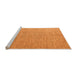Sideview of Machine Washable Solid Orange Modern Area Rugs, wshabs5553org