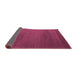 Sideview of Abstract Purple Modern Rug, abs5554pur